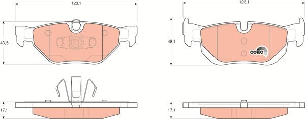 TRW GDB1626 - Brake Pad Set, disc brake onlydrive.pro