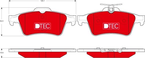 TRW GDB1621DTE - Brake Pad Set, disc brake onlydrive.pro