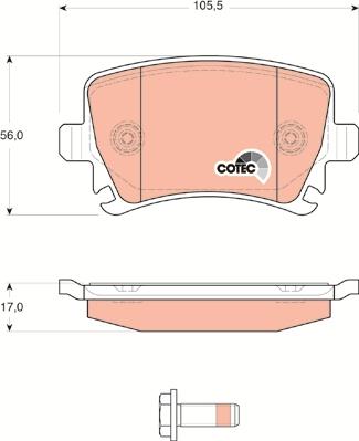 TRW GDB1622 - Brake Pad Set, disc brake onlydrive.pro