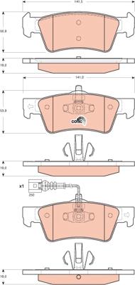 TRW GDB1671 - Brake Pad Set, disc brake onlydrive.pro