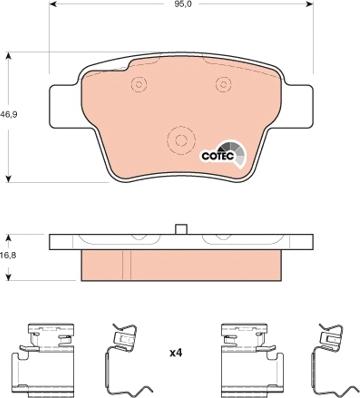 TRW GDB1678 - Brake Pad Set, disc brake onlydrive.pro