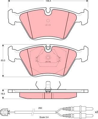 TRW GDB1098 - Brake Pad Set, disc brake onlydrive.pro