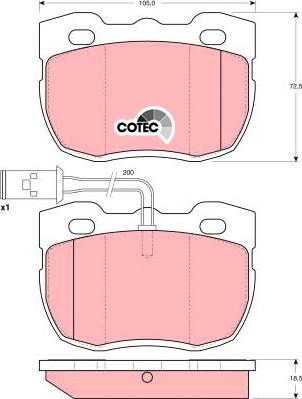 TRW GDB1093 - Brake Pad Set, disc brake onlydrive.pro