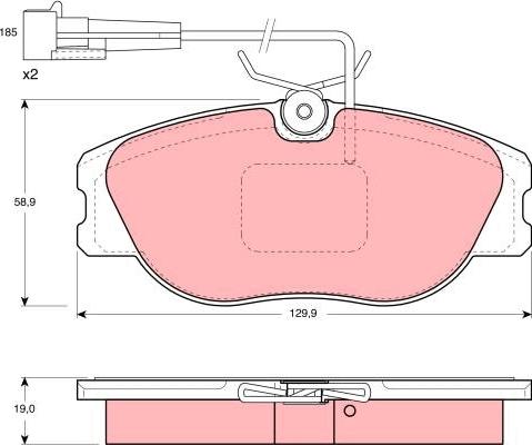 TRW GDB1058 - Brake Pad Set, disc brake onlydrive.pro