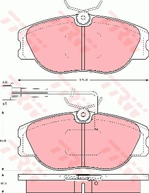 TRW GDB1052 - Brake Pad Set, disc brake onlydrive.pro