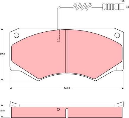 TRW GDB1067 - Brake Pad Set, disc brake onlydrive.pro