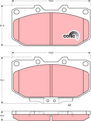 TRW GDB1006 - Brake Pad Set, disc brake onlydrive.pro