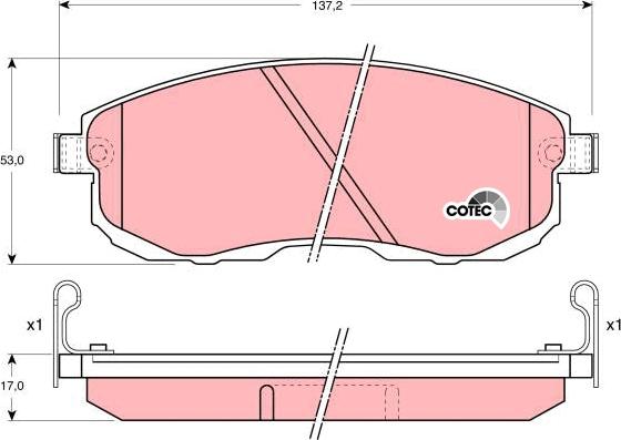 TRW GDB1003 - Brake Pad Set, disc brake onlydrive.pro