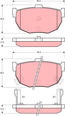 TRW GDB1010 - Brake Pad Set, disc brake onlydrive.pro