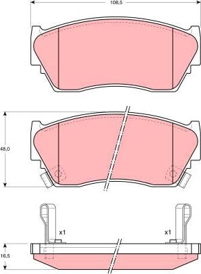 TRW GDB1012 - Brake Pad Set, disc brake onlydrive.pro