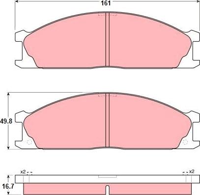 TRW GDB1017 - Brake Pad Set, disc brake onlydrive.pro