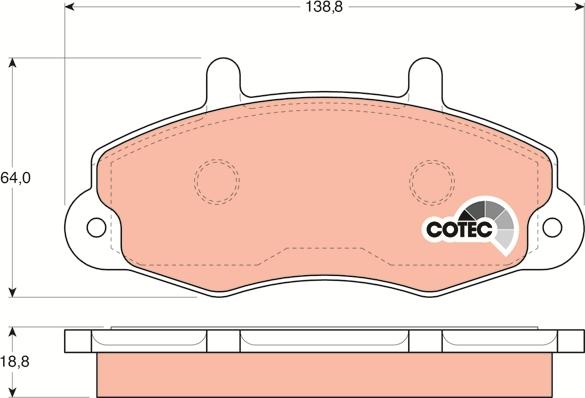 TRW GDB1084 - Brake Pad Set, disc brake onlydrive.pro