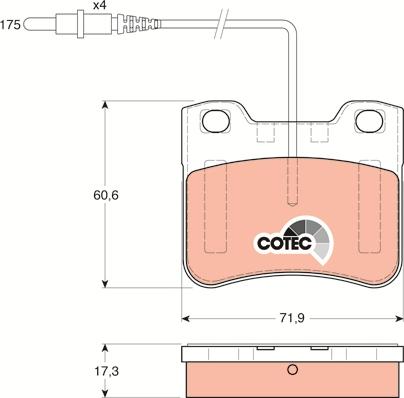 TRW GDB1031 - Brake Pad Set, disc brake onlydrive.pro