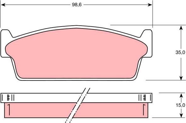 TRW GDB1021 - Piduriklotsi komplekt,ketaspidur onlydrive.pro