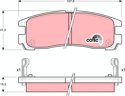 TRW GDB1023 - Brake Pad Set, disc brake onlydrive.pro