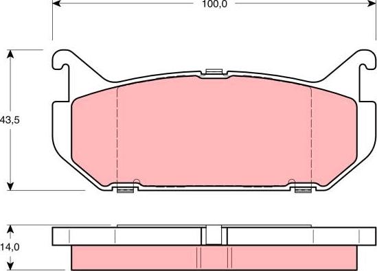 TRW GDB1140 - Brake Pad Set, disc brake onlydrive.pro