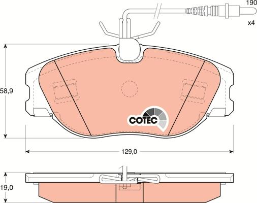 TRW GDB1148 - Brake Pad Set, disc brake onlydrive.pro