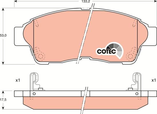 TRW GDB1143 - Brake Pad Set, disc brake onlydrive.pro