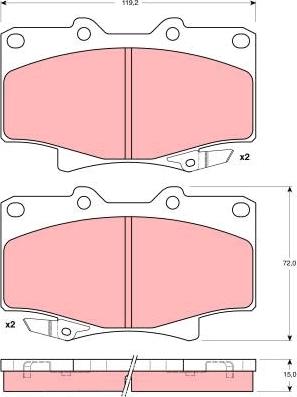 TRW GDB1154 - Brake Pad Set, disc brake onlydrive.pro