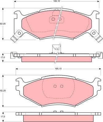 TRW GDB1157 - Brake Pad Set, disc brake onlydrive.pro