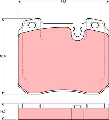 TRW GDB1161 - Brake Pad Set, disc brake onlydrive.pro