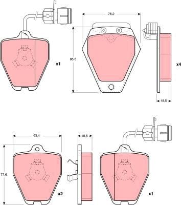 TRW GDB1162 - Brake Pad Set, disc brake onlydrive.pro