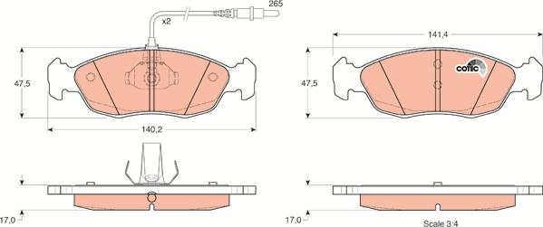 TRW GDB1104 - Brake Pad Set, disc brake onlydrive.pro