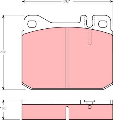 TRW GDB1103 - Brake Pad Set, disc brake onlydrive.pro