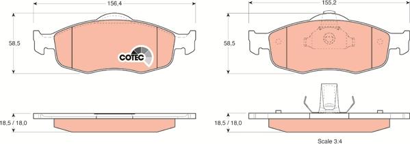 TRW GDB1107 - Тормозные колодки, дисковые, комплект onlydrive.pro