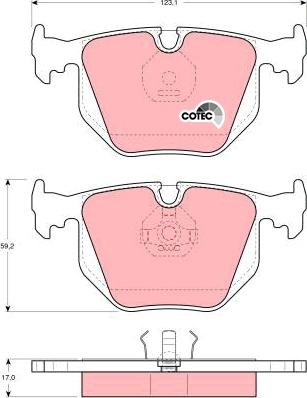 TRW GDB1119 - Brake Pad Set, disc brake onlydrive.pro