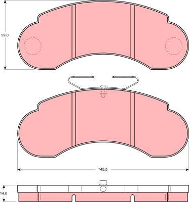 TRW GDB1114 - Brake Pad Set, disc brake onlydrive.pro