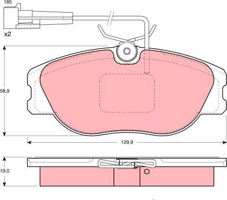 TRW GDB1117 - Brake Pad Set, disc brake onlydrive.pro