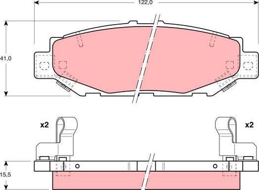 TRW GDB1185 - Brake Pad Set, disc brake onlydrive.pro