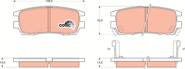 TRW GDB1127 - Brake Pad Set, disc brake onlydrive.pro