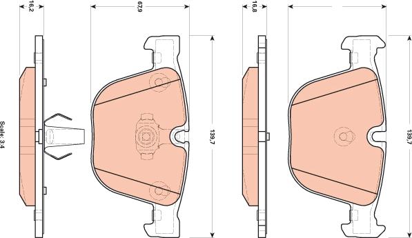 TRW GDB1892 - Piduriklotsi komplekt,ketaspidur onlydrive.pro