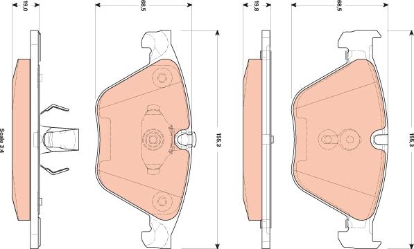 TRW GDB1854 - Brake Pad Set, disc brake onlydrive.pro