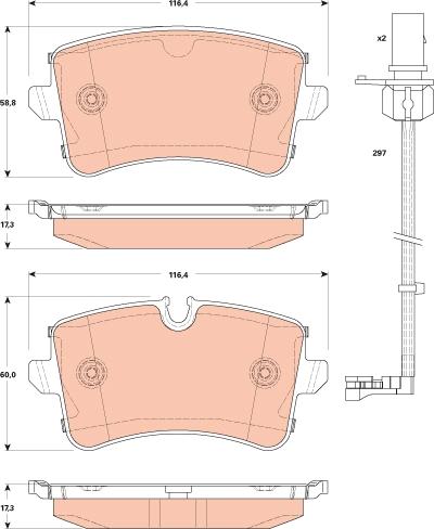 TRW GDB1866 - Тормозные колодки, дисковые, комплект onlydrive.pro