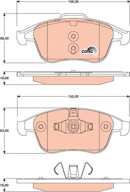 TRW GDB1808 - Brake Pad Set, disc brake onlydrive.pro