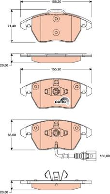 TRW GDB1807 - Brake Pad Set, disc brake onlydrive.pro