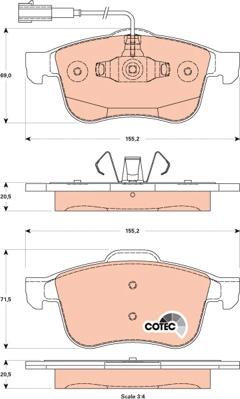 TRW GDB1880 - Brake Pad Set, disc brake onlydrive.pro