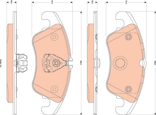 TRW GDB1833 - Brake Pad Set, disc brake onlydrive.pro