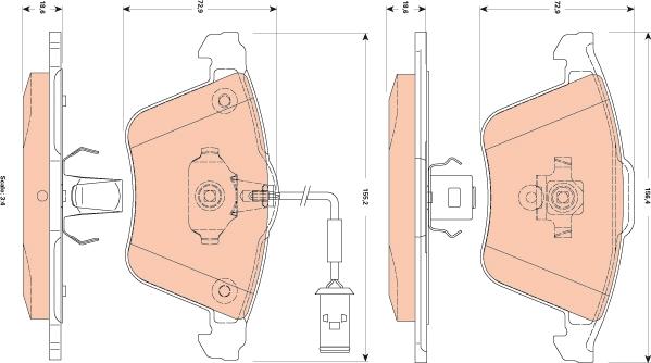 TRW GDB1832 - Brake Pad Set, disc brake onlydrive.pro