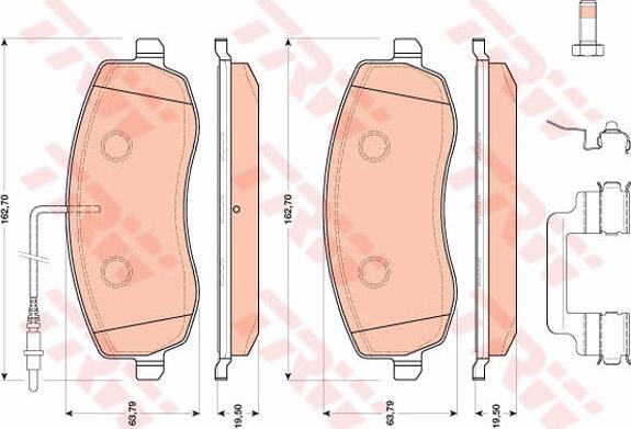 TRW GDB1820 - Brake Pad Set, disc brake onlydrive.pro