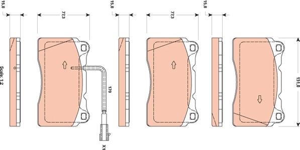 TRW GDB1871 - Brake Pad Set, disc brake onlydrive.pro