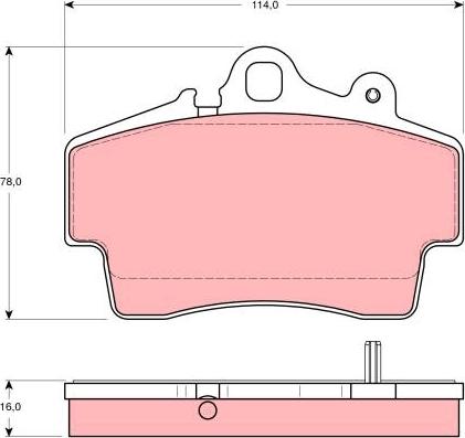 TRW GDB1394 - Brake Pad Set, disc brake onlydrive.pro