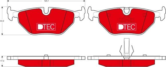 TRW GDB1344DTE - Brake Pad Set, disc brake onlydrive.pro