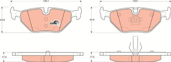 TRW GDB1344 - Brake Pad Set, disc brake onlydrive.pro