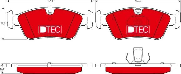 TRW GDB1348DTE - Brake Pad Set, disc brake onlydrive.pro