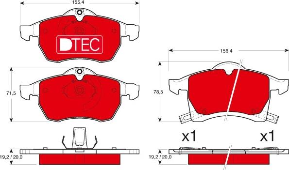 TRW GDB1350DTE - Brake Pad Set, disc brake onlydrive.pro