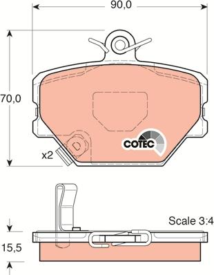 TRW GDB1365 - Brake Pad Set, disc brake onlydrive.pro